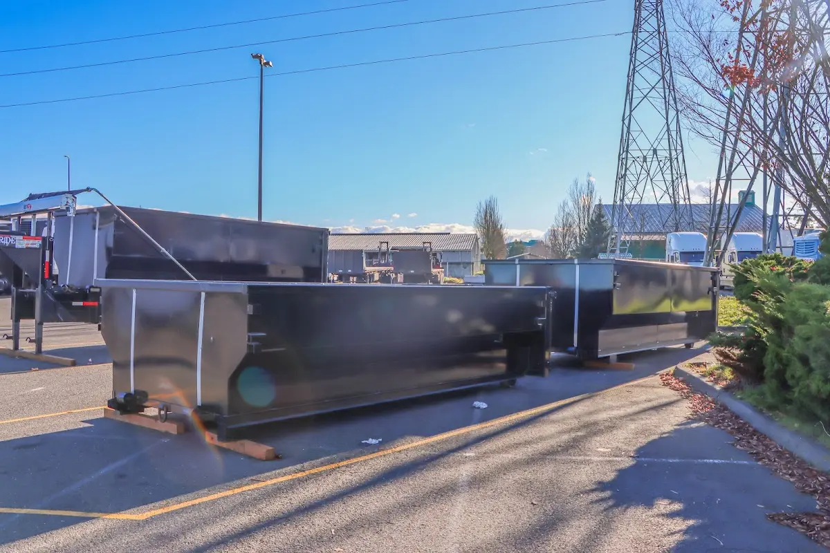 Roll-off dumpster ready for waste disposal at job site for Estate Cleanout Dumpster Rental in St. Johnsbury